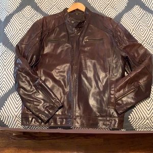 Men’s Brown Leather Moto jacket